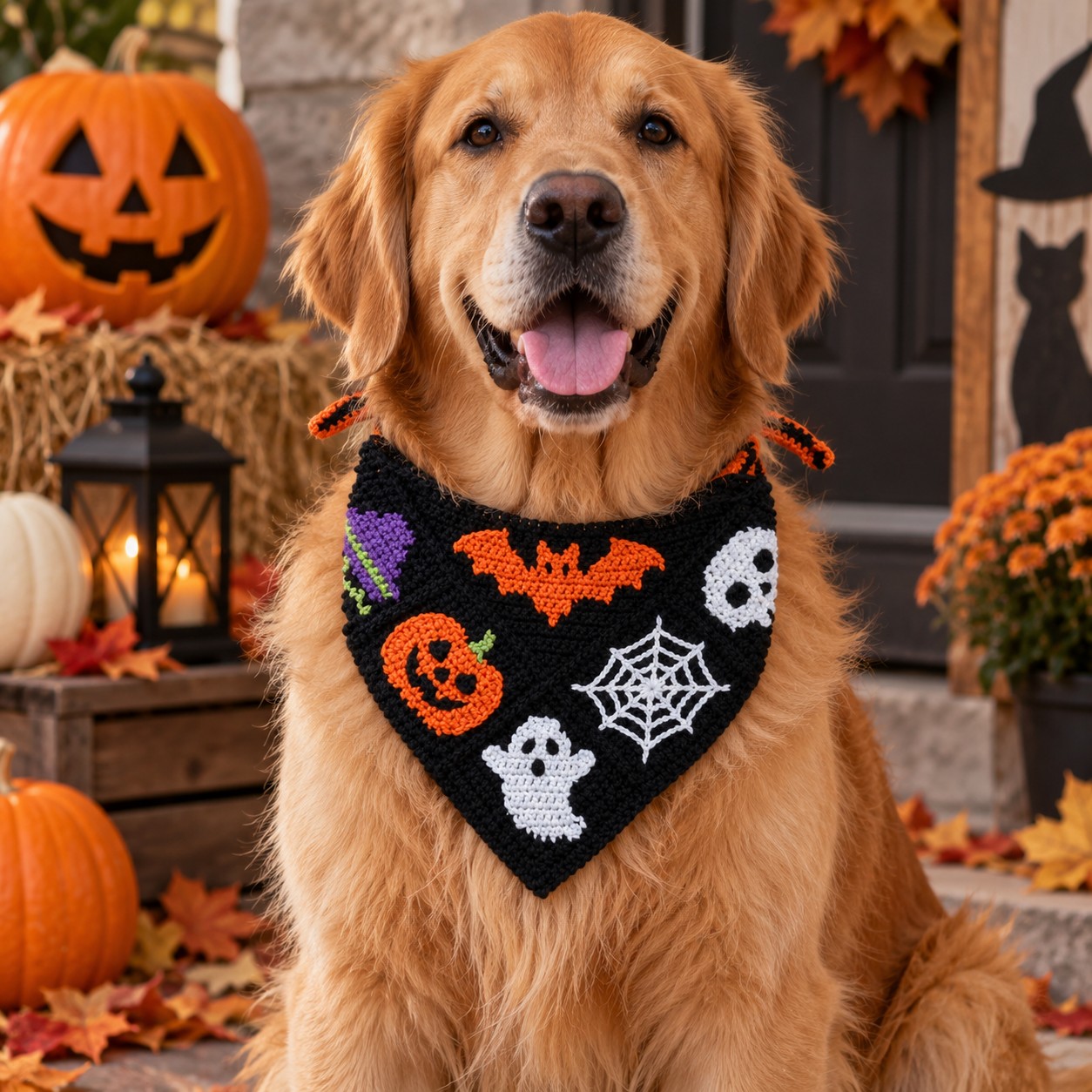 Bandana Artigianale Dolce Spooky per Cani
